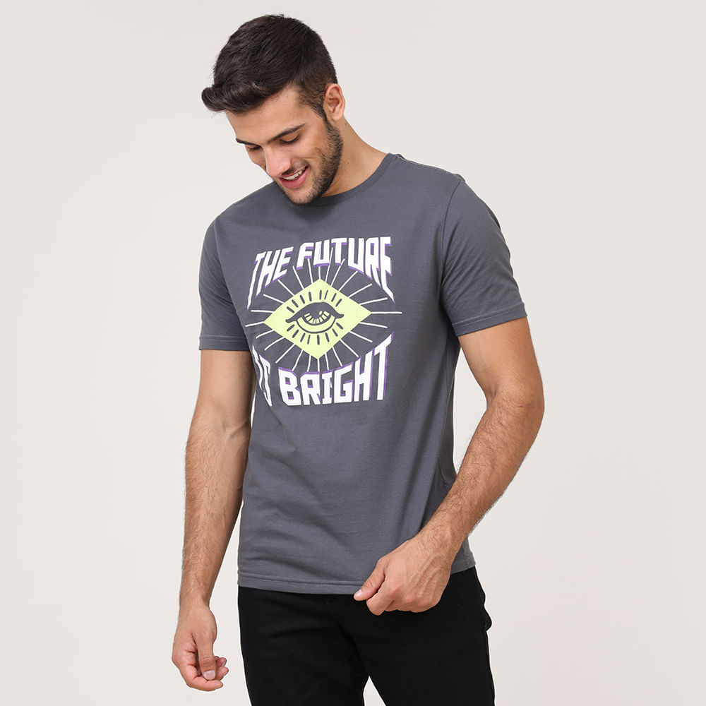 CAMISETA "THE FUTURE IS BRIGHT" 35910 GRAFITE P