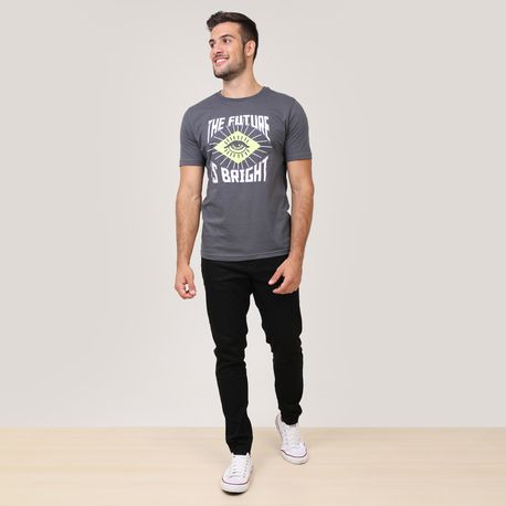 CAMISETA "THE FUTURE IS BRIGHT" 35910 GRAFITE P