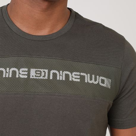 CAMISETA ESCRITA COM TELINHA BGM321654 MILITAR M