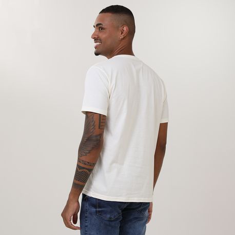 CAMISETA ESTAMPA FOLHA DG-23333 OFF WHITE M