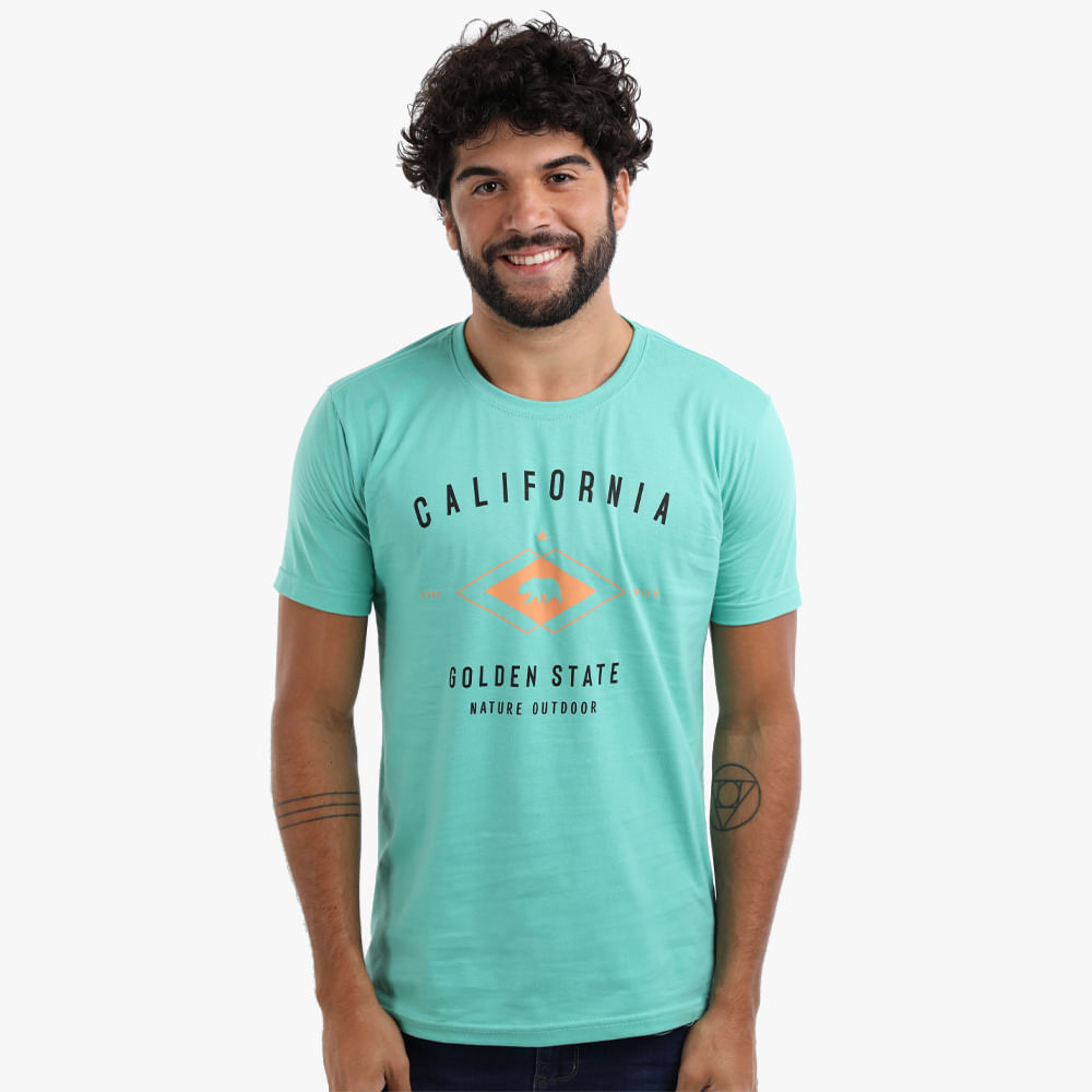 CAMISETA "CALIFORNIA - GOLDEN STATE" DG-23244 VERDE P