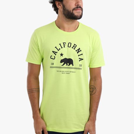 CAMISETA "CALIFORNIA" C/ URSO DG-23247 VERDE LIMA G