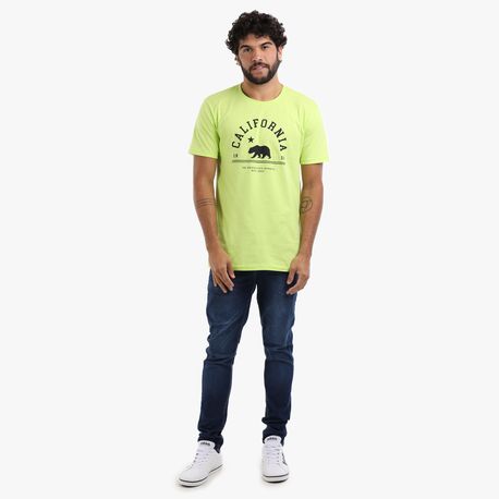 CAMISETA "CALIFORNIA" C/ URSO DG-23247 VERDE LIMA G