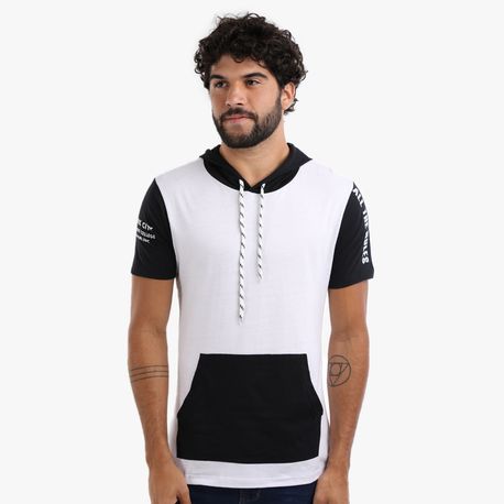 CAMISETA CAPUZ CANGURU 4D195 BRANCO M