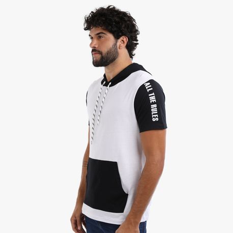 CAMISETA CAPUZ CANGURU 4D195 BRANCO M