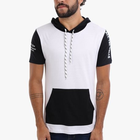 CAMISETA CAPUZ CANGURU 4D195 BRANCO M