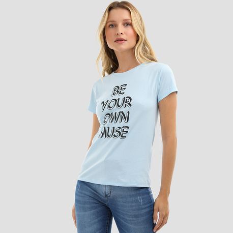 T SHIRT MUSE GLITTER 9084 AZUL M