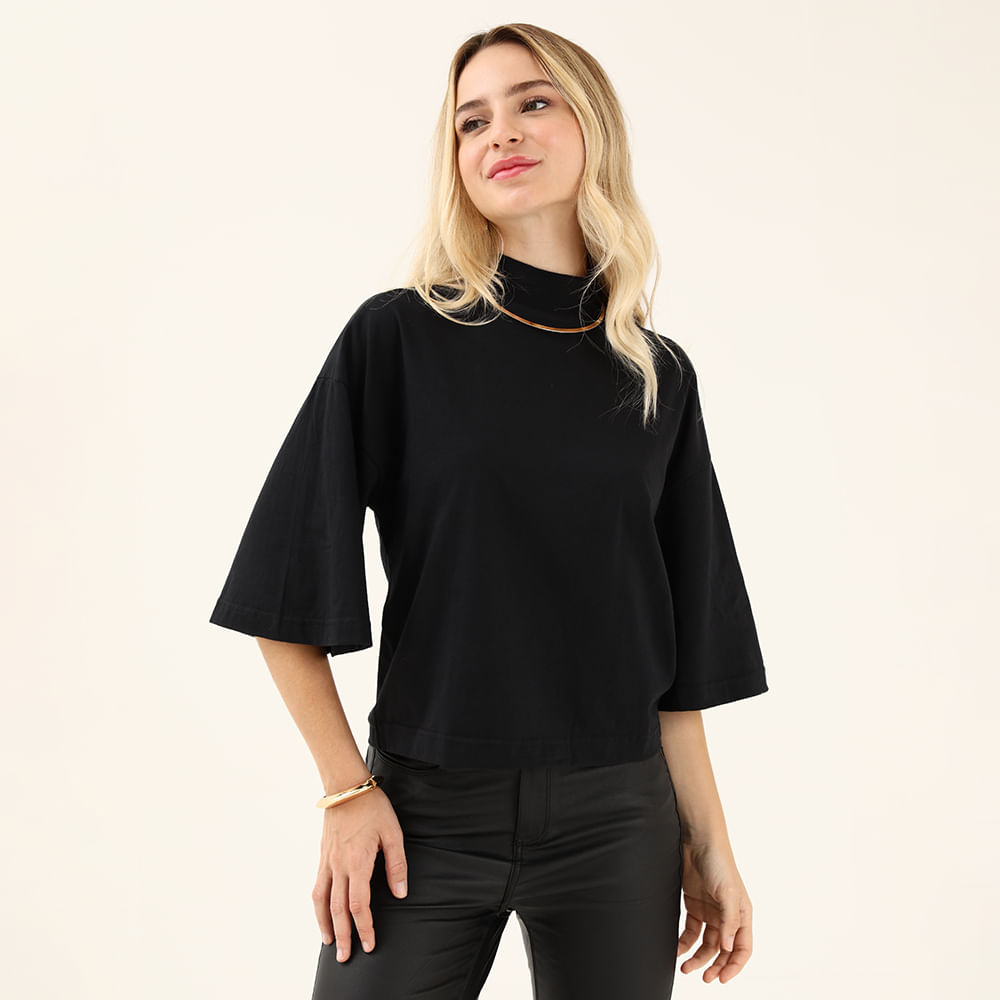 T SHIRT ALTERNECK MC OVER 703230 PRETO M