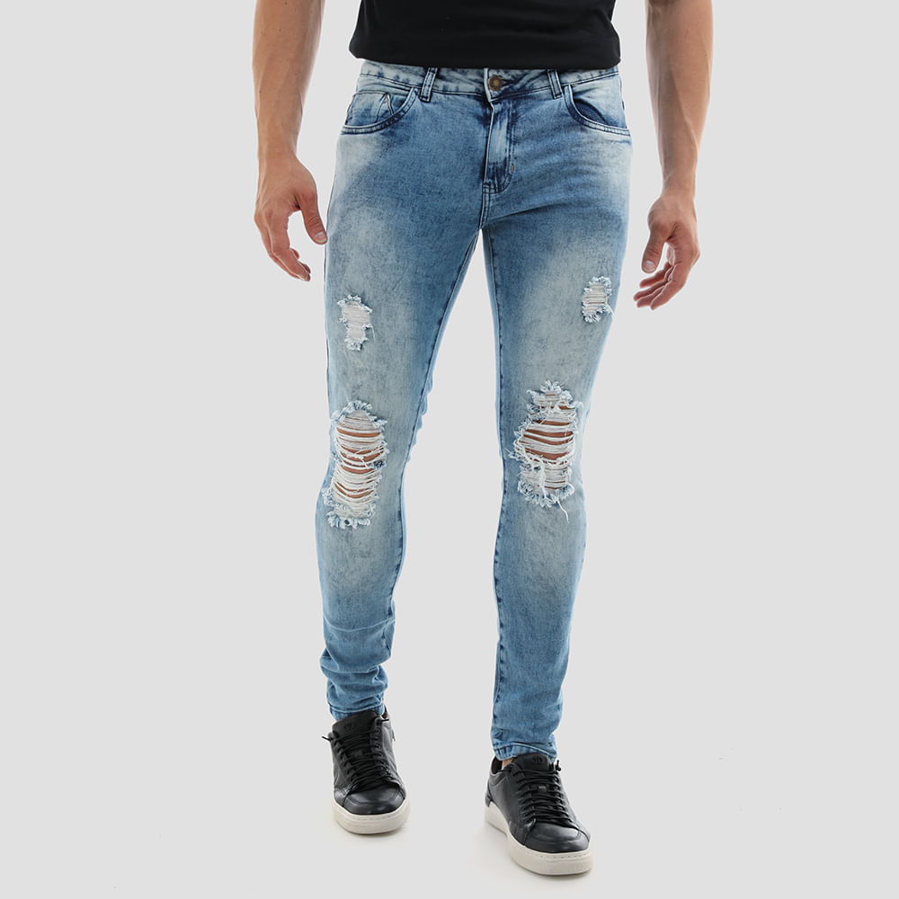 CALCA JEANS PATCH RASGO LAV CL 30859DIG JEANS 40