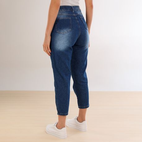 CALCA MOM RASGADA BARRA CORTE A FIO 38334C JEANS 36