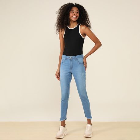CALCA CLARA USED MESA V18-396B/ELN JEANS ESCURO 36