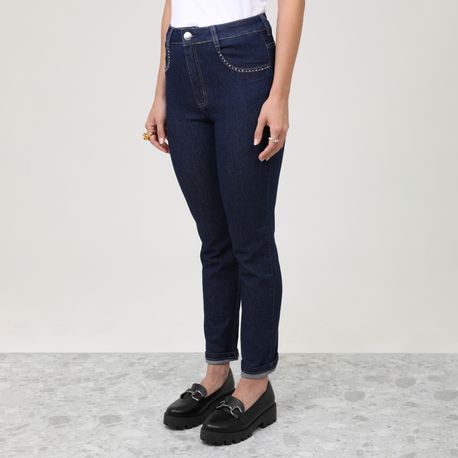 CALCA JEANS C/ BRILHOS NOS BOLSOS 28863 JEANS 36