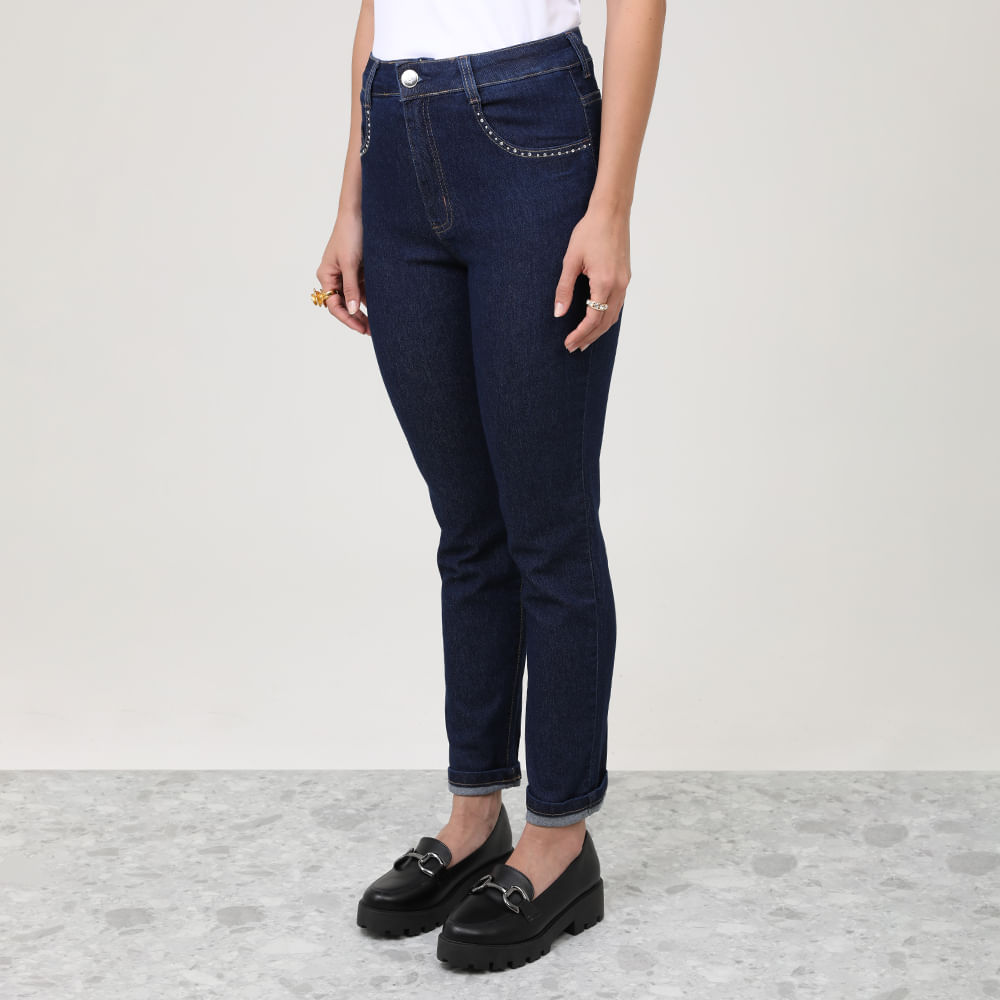 CALCA JEANS C/ BRILHOS NOS BOLSOS 28863 JEANS 36