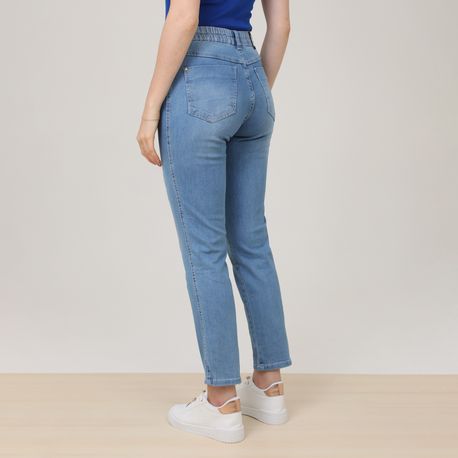 CALCA MOM CLARA C/ PUIDOS E COS ELASTICO 29102 JEANS 38
