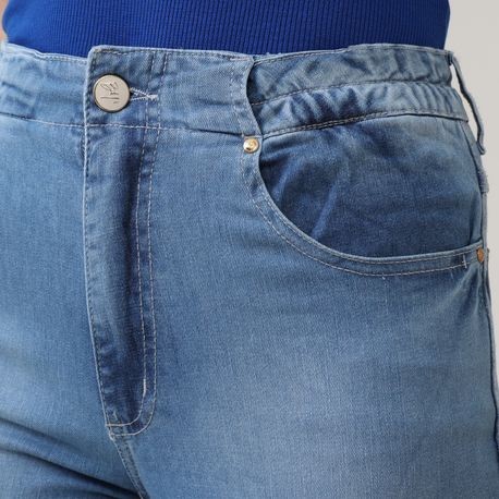 CALCA MOM CLARA C/ PUIDOS E COS ELASTICO 29102 JEANS 38