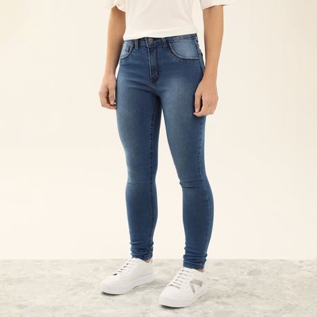 CALCA JEANS SKINNY LAVAGEM MEDIA V18-2101B JEANS 38