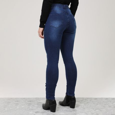 CALCA JNS SKINNY ESCURA USED LINHA AZUL L-18055 JEANS 36