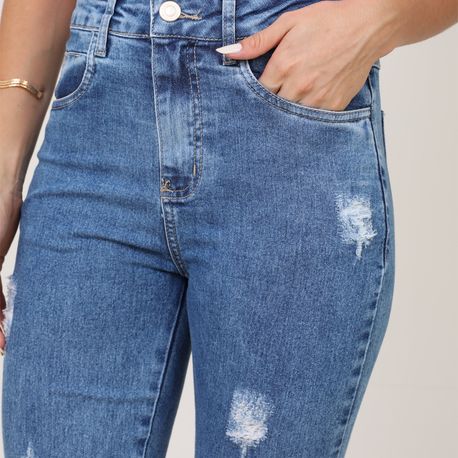 CALCA JEANS RETA C/ RASGOS 272126 JEANS 36