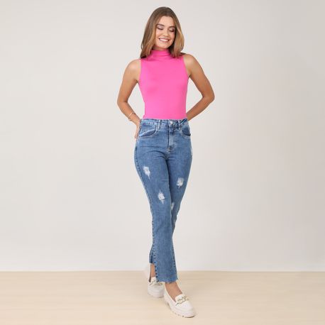 CALCA JEANS RETA C/ RASGOS 272126 JEANS 36