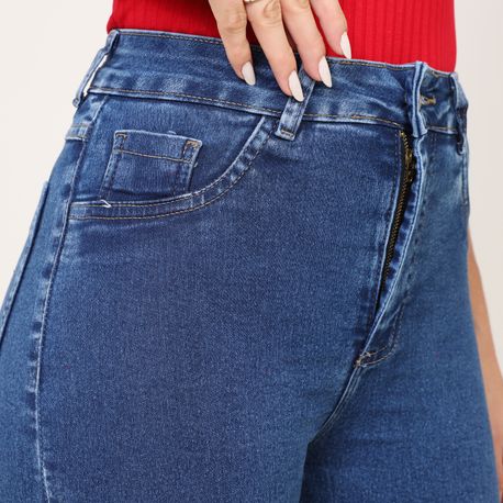 CALCA JEANS RETA C ELAST FENDA BARRA 274991 JEANS 38