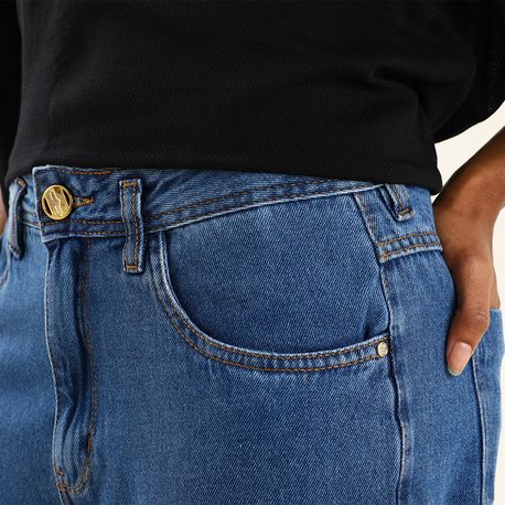 CALCA JEANS WIDE LEG PETIT LAV MEDIA 23792 JEANS 42