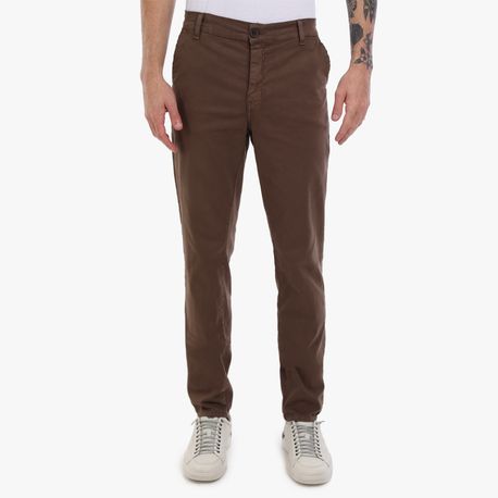 CALCA SARJA BOLSO FACA DG18612 MARROM 42