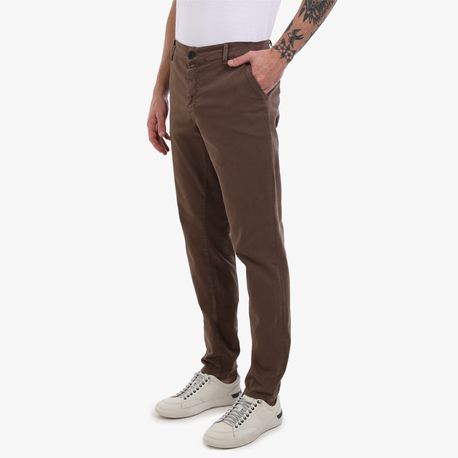 CALCA SARJA BOLSO FACA DG18612 MARROM 42
