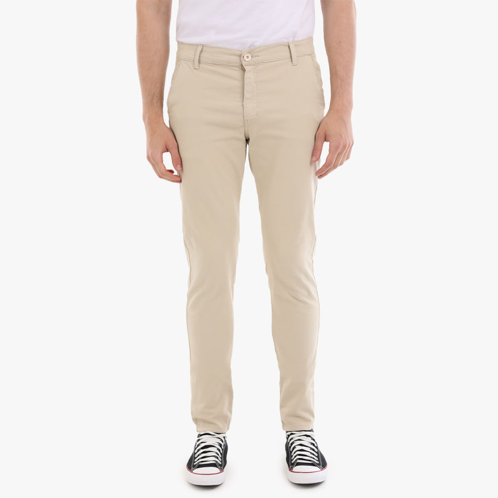 CALCA SARJA BOLSO FACA DG18612 AREIA 38