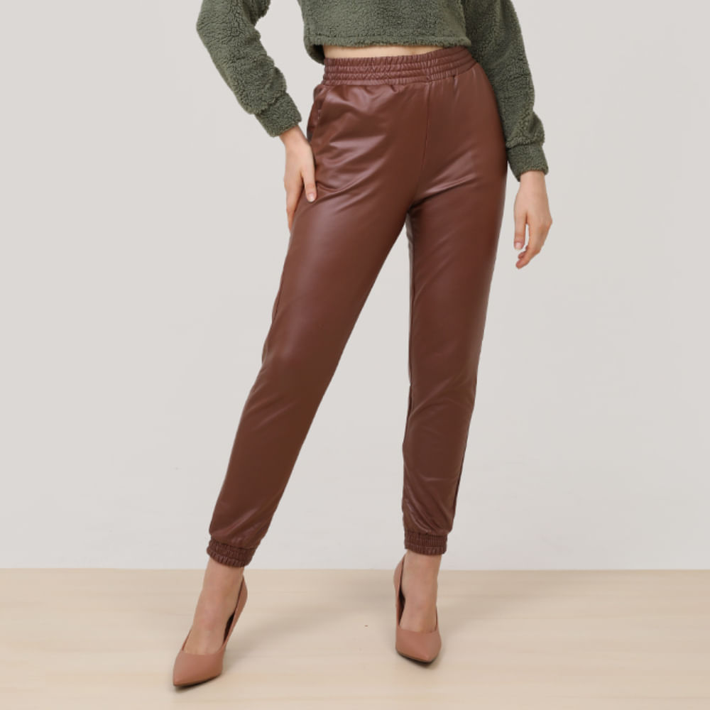 JOGGER PU 410400 MARROM M