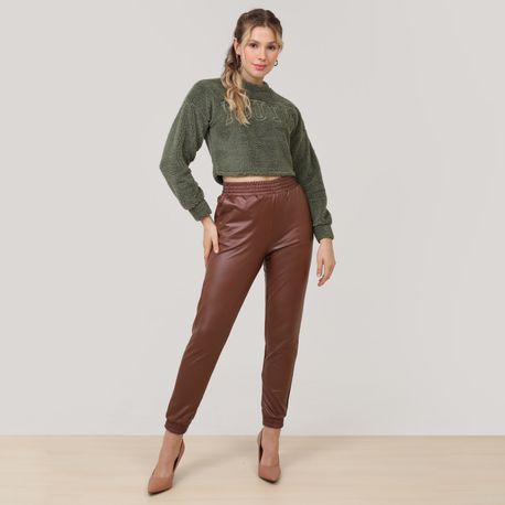 JOGGER PU 410400 MARROM M