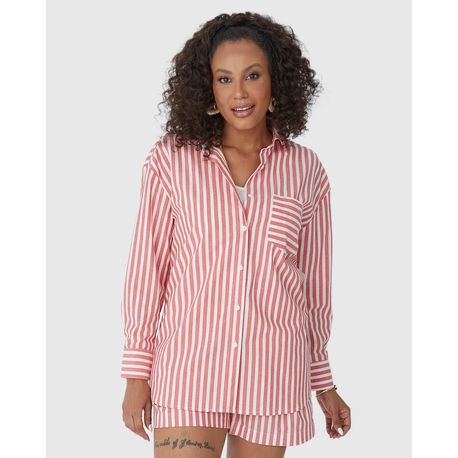 CAMISA ALFAIATARIA LISTRA 1272 VERMELHO P