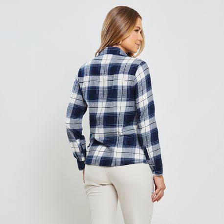 CAMISA ML XADREZ 410715 AZUL M