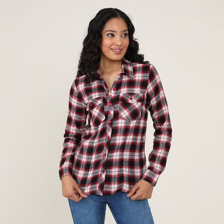 CAMISA ML XADREZ 410715 VINHO G