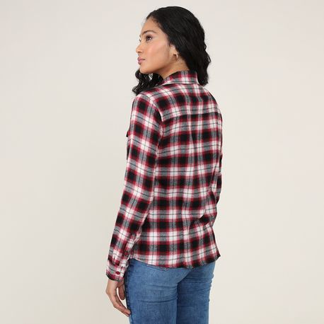CAMISA ML XADREZ 410715 VINHO G