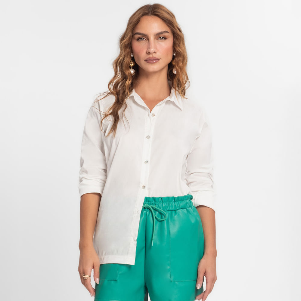 CAMISA AMPLA ML E15252 OFF WHITE P