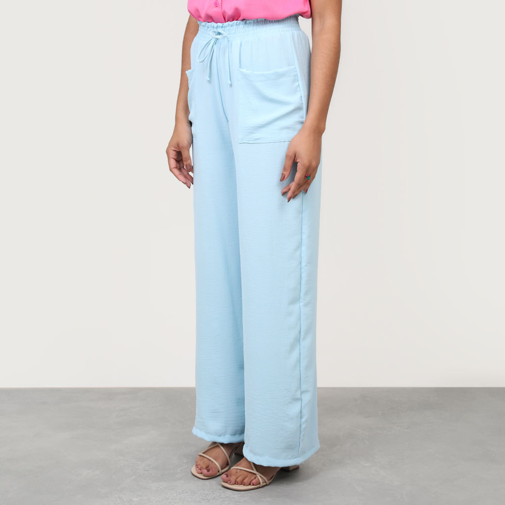 PANTALONA BOLSO COS ELASTICO BUBBLE 220 AZUL M