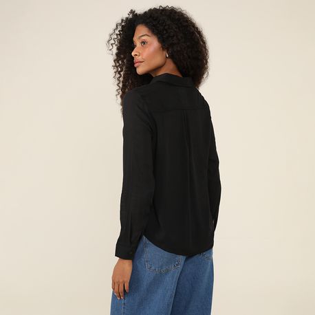 CAMISA VISCOSE BASICA 410775 PRETO P