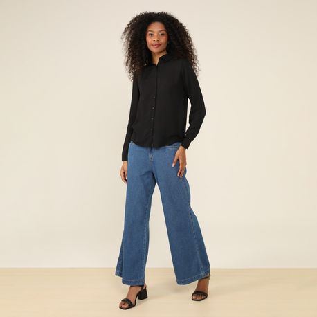 CAMISA VISCOSE BASICA 410775 PRETO G