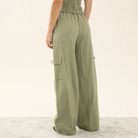 PANTALONA CARGO LINHO 703203 VERDE G
