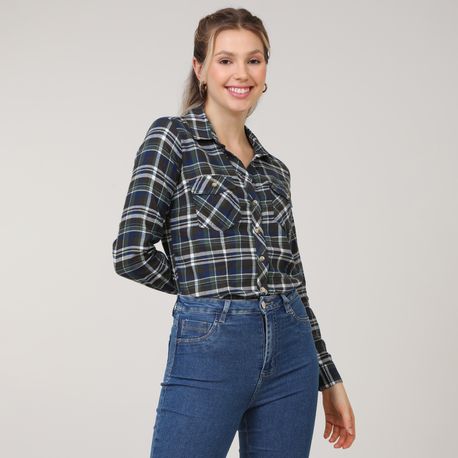 CAMISA XADREZ 410277 AZUL P