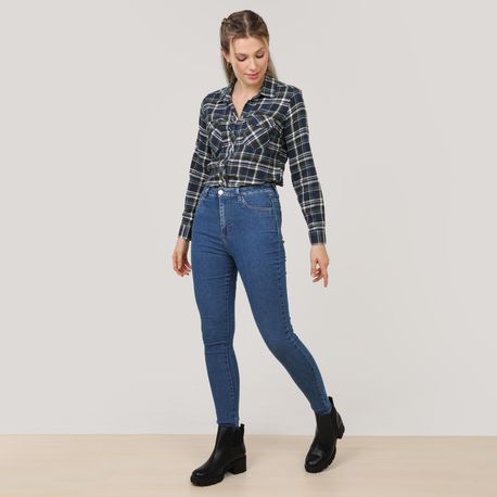 CAMISA XADREZ 410277 AZUL P