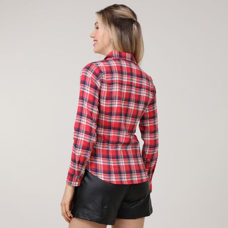 CAMISA XADREZ 410277 VERMELHO P