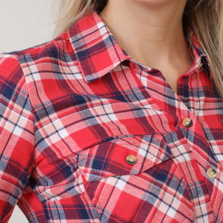 CAMISA XADREZ 410277 VERMELHO P