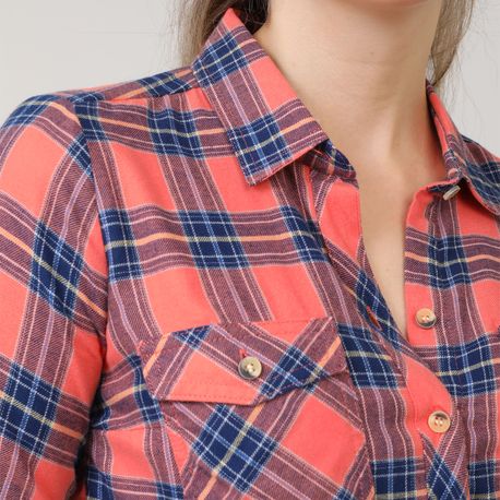 CAMISA XADREZ 410277 LARANJA P