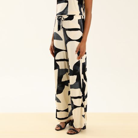 CALCA PANTALONA CANELADA EST 230726G OFF WHITE M