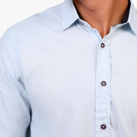 CAMISA LINHO MANGA LONGA 1300 AZUL M