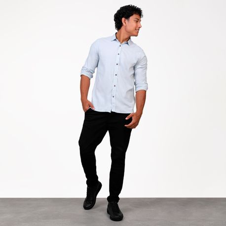 CAMISA LINHO MANGA LONGA 1300 AZUL M