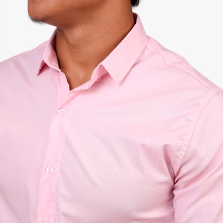 CAMISA BASICA COM ELASTANO S/ BORDADO ML 1432 ROSA BEBE G