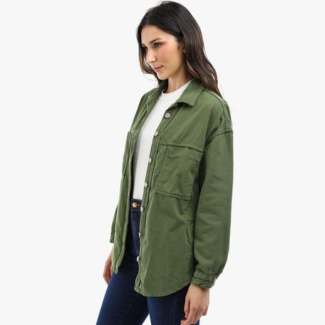MAX CAMISA DE SARJA COM BOLSOS 22301 VERDE M