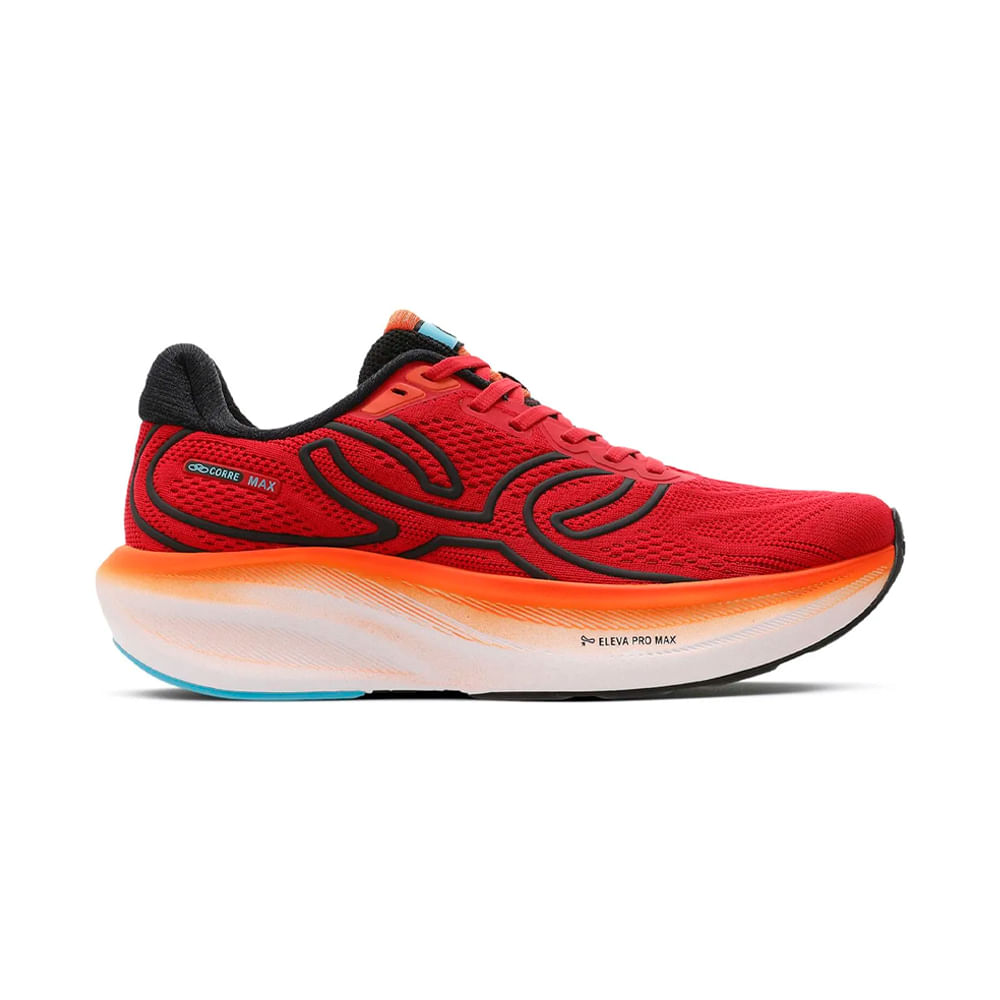 TENIS CORRE MAX 43758365 VERMELHO/PRETO 36